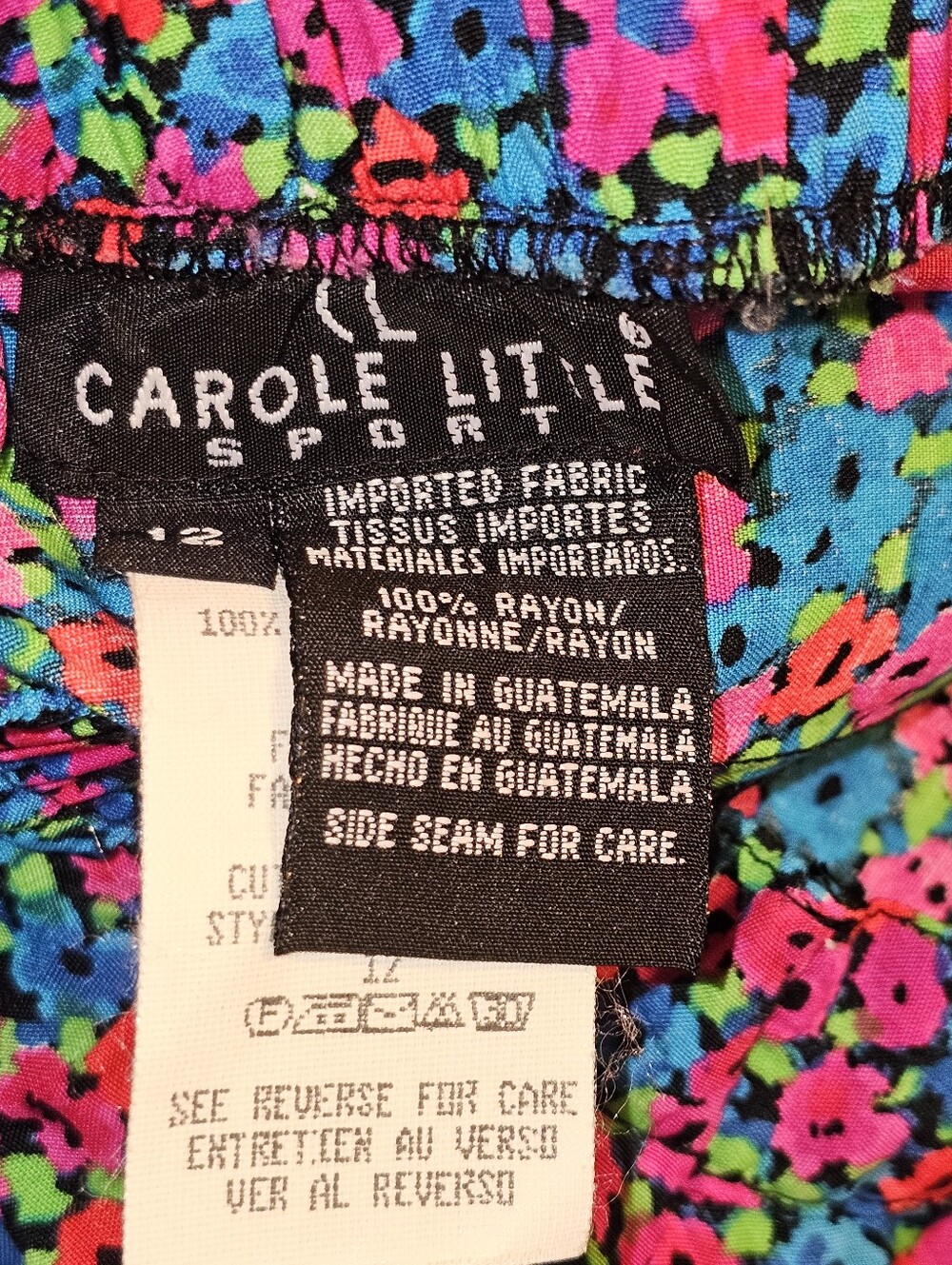 Carole Little Sport Floral Maxi Skirt Size 12 - Picture 12 of 12